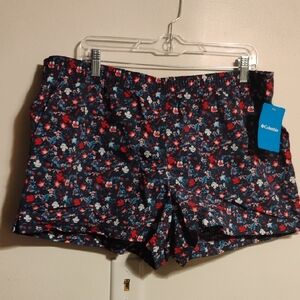 🌺 NWT Women’s Columbia Sportswear Tropical Shorts Size XL – Elastic Waist
